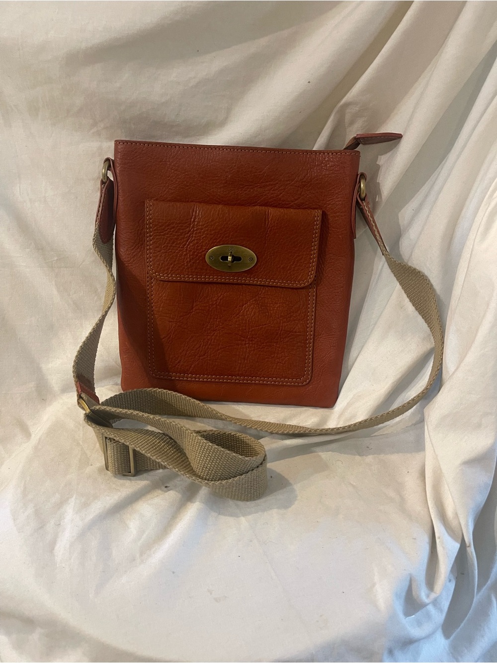 Mulberry Pebble Leather Crossbody Bag